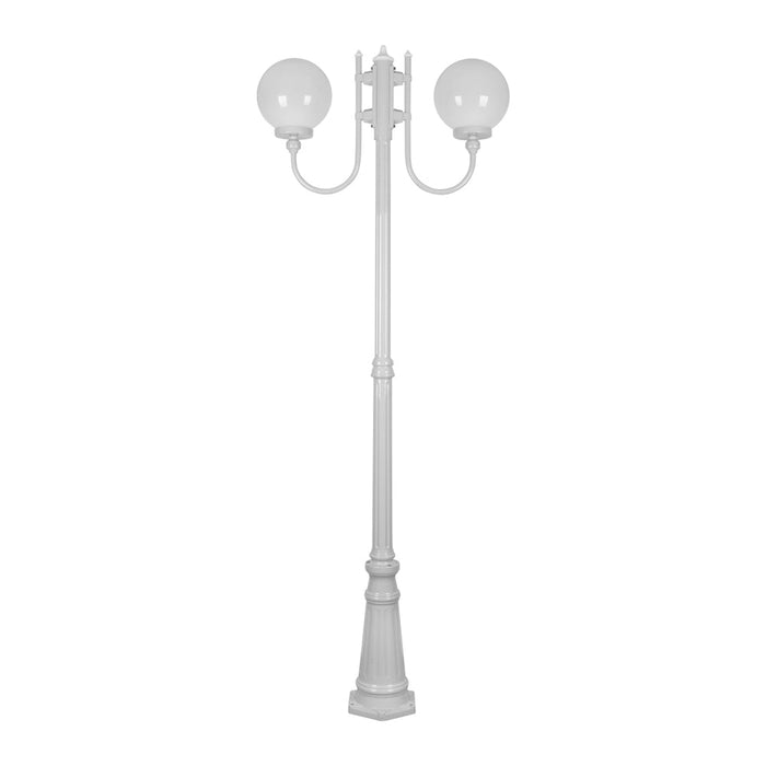 Buy Post Lights Australia Lisbon Post 2 Lights Up Bracket H2250mm W250mm White Aluminium - 15739