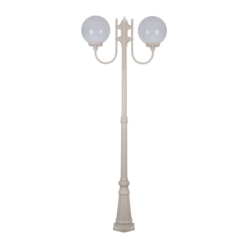 Buy Post Lights Australia Lisbon Post 2 Lights Up Bracket H2250mm W300mm Beige Aluminium - 15740