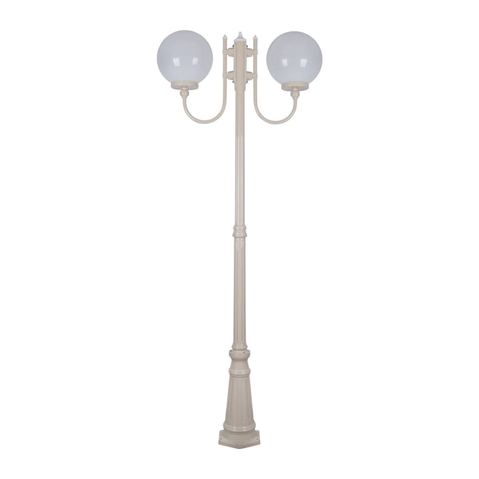 Buy Post Lights Australia Lisbon Post 2 Lights Up Bracket H2250mm W300mm Beige Aluminium - 15740