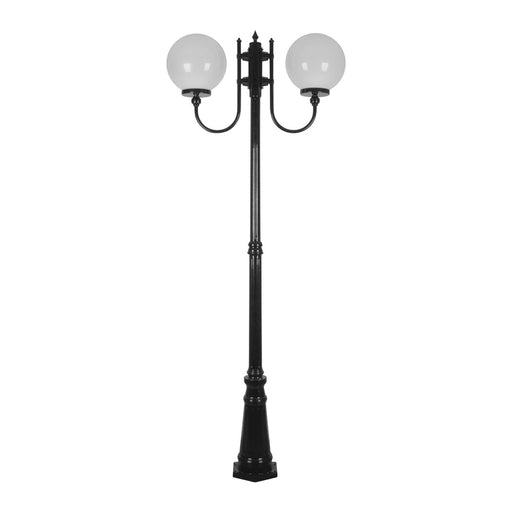 Buy Post Lights Australia Lisbon Post 2 Lights Up Bracket H2250mm W300mm Black Aluminium - 15741