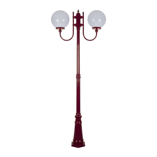 Buy Post Lights Australia Lisbon Post 2 Lights Up Bracket H2250mm W300mm Burgundy Aluminium - 15742