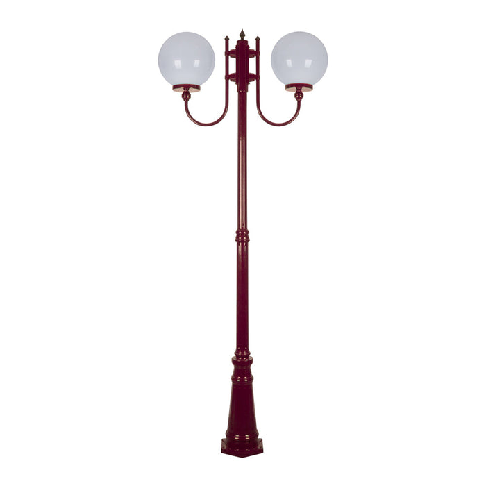 Buy Post Lights Australia Lisbon Post 2 Lights Up Bracket H2250mm W300mm Burgundy Aluminium - 15742