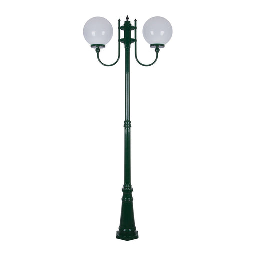 Buy Post Lights Australia Lisbon Post 2 Lights Up Bracket H2250mm W300mm Green Aluminium - 15743