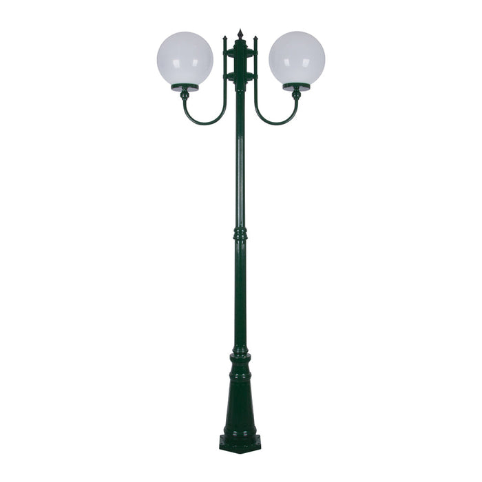 Buy Post Lights Australia Lisbon Post 2 Lights Up Bracket H2250mm W300mm Green Aluminium - 15743