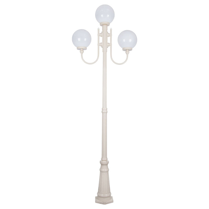 Buy Post Lights Australia Lisbon Post 3 Lights Up Bracket H2540mm W250mm Beige Aluminium - 15746