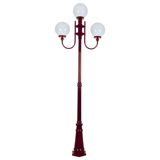Buy Post Lights Australia Lisbon Post 3 Lights Up Bracket H2540mm W250mm Burgundy Aluminium - 15748