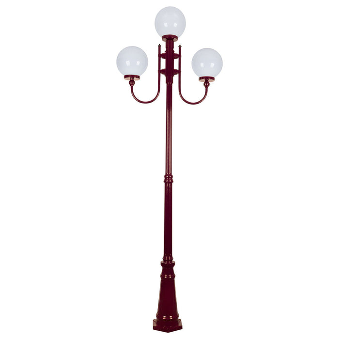 Buy Post Lights Australia Lisbon Post 3 Lights Up Bracket H2540mm W250mm Burgundy Aluminium - 15748