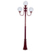 Buy Post Lights Australia Lisbon Post 3 Lights Up Bracket H2540mm W250mm Burgundy Aluminium - 15748