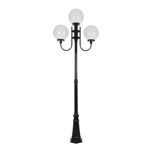Buy Post Lights Australia Lisbon Post 3 Lights Up Bracket H2540mm W300mm Black Aluminium - 15753