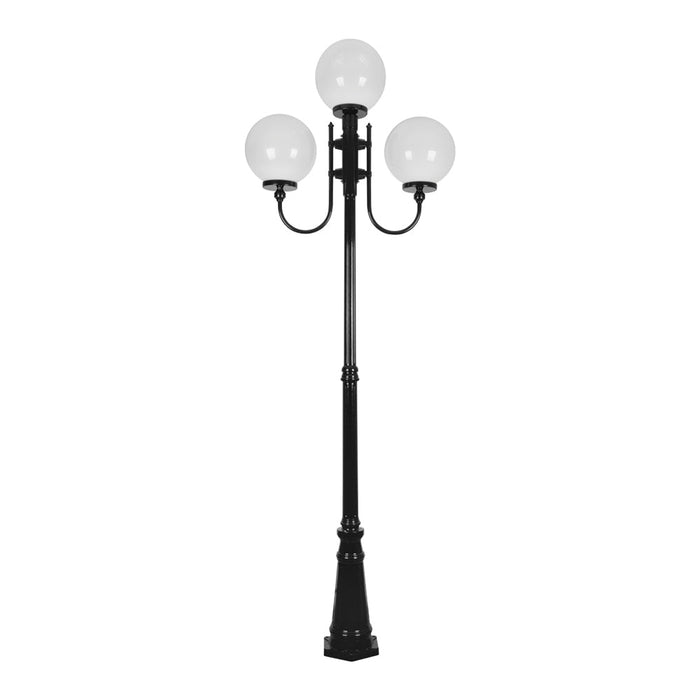 Buy Post Lights Australia Lisbon Post 3 Lights Up Bracket H2540mm W300mm Black Aluminium - 15753