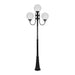 Buy Post Lights Australia Lisbon Post 3 Lights Up Bracket H2540mm W300mm Black Aluminium - 15753