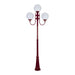 Buy Post Lights Australia Lisbon Post 3 Lights Up Bracket H2540mm W300mm Burgundy Aluminium - 15754