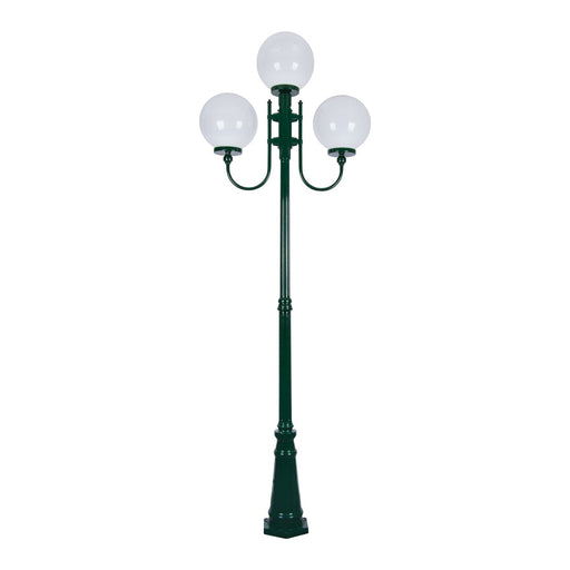 Buy Post Lights Australia Lisbon Post 3 Lights Up Bracket H2540mm W300mm Green Aluminium - 15755