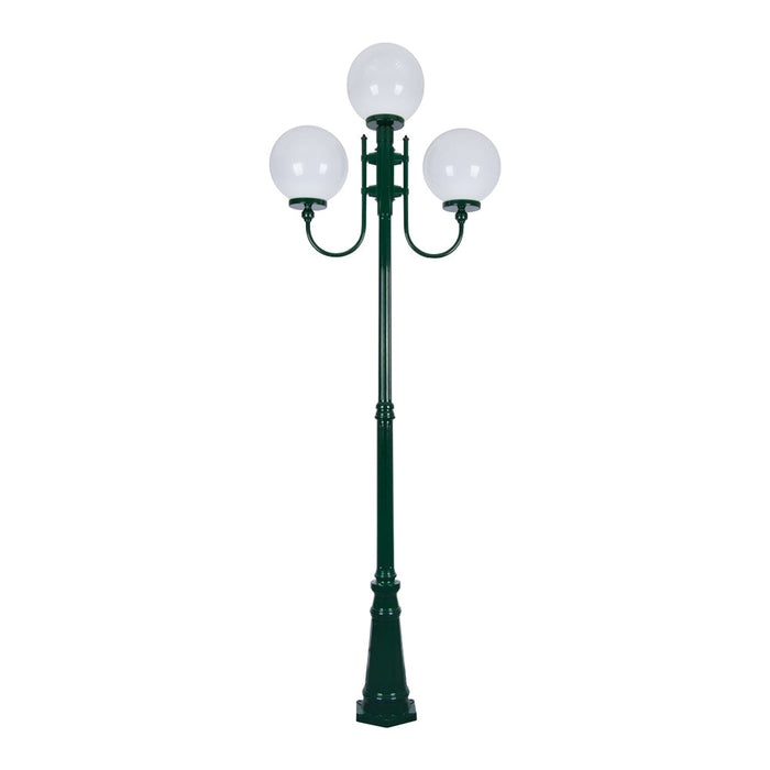 Buy Post Lights Australia Lisbon Post 3 Lights Up Bracket H2540mm W300mm Green Aluminium - 15755