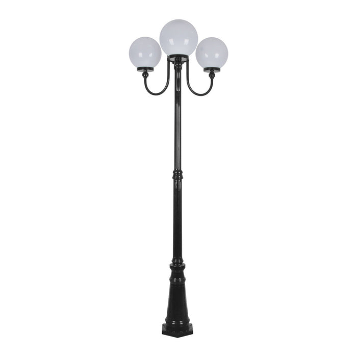 Buy Post Lights Australia Lisbon Post 3 Lights Up Bracket H2250mm W250mm Black Aluminium - 15759