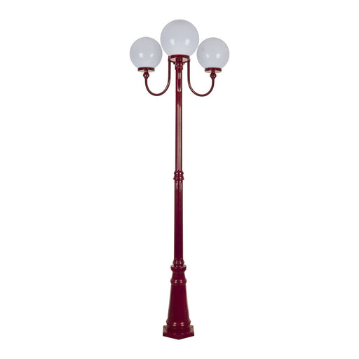 Buy Post Lights Australia Lisbon Post 3 Lights Up Bracket H2250mm W250mm Burgundy Aluminium - 15760