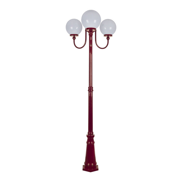 Buy Post Lights Australia Lisbon Post 3 Lights Up Bracket H2250mm W250mm Burgundy Aluminium - 15760