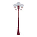 Buy Post Lights Australia Lisbon Post 3 Lights Up Bracket H2250mm W250mm Burgundy Aluminium - 15760