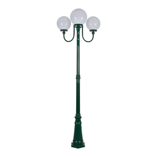 Buy Post Lights Australia Lisbon Post 3 Lights Up Bracket H2250mm W250mm Green Aluminium - 15761