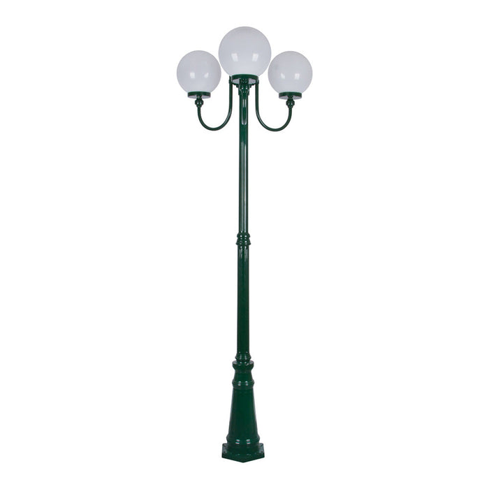 Buy Post Lights Australia Lisbon Post 3 Lights Up Bracket H2250mm W250mm Green Aluminium - 15761