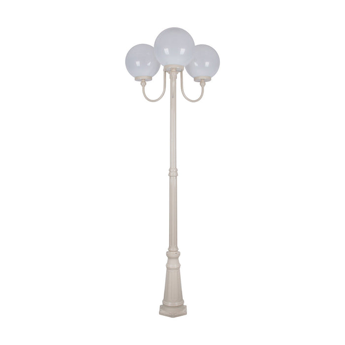 Buy Post Lights Australia Lisbon Post 3 Lights Up Bracket H2250mm W300mm Beige Aluminium - 15764