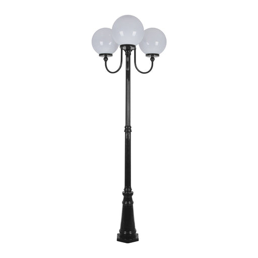 Buy Post Lights Australia Lisbon Post 3 Lights Up Bracket H2250mm W300mm Black Aluminium - 15765