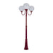 Buy Post Lights Australia Lisbon Post 3 Lights Up Bracket H2250mm W300mm Burgundy Aluminium - 15766