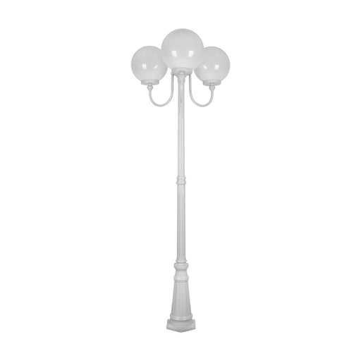 Buy Post Lights Australia Lisbon Post 3 Lights Up Bracket H2250mm W300mm White Aluminium - 15769