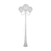 Buy Post Lights Australia Lisbon Post 3 Lights Up Bracket H2250mm W300mm White Aluminium - 15769