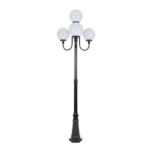 Buy Post Lights Australia Lisbon Post 4 Lights Up Bracket H2500mm W250mm Black Aluminium - 15771