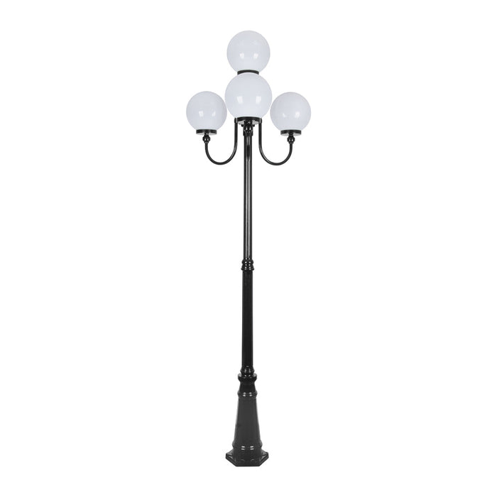 Buy Post Lights Australia Lisbon Post 4 Lights Up Bracket H2500mm W250mm Black Aluminium - 15771