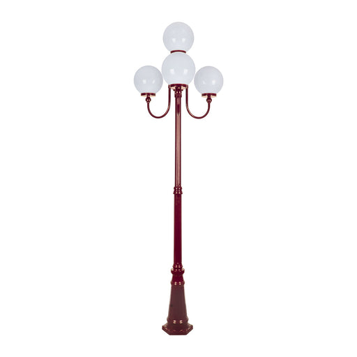 Buy Post Lights Australia Lisbon Post 4 Lights Up Bracket H2500mm W250mm Burgundy Aluminium - 15772
