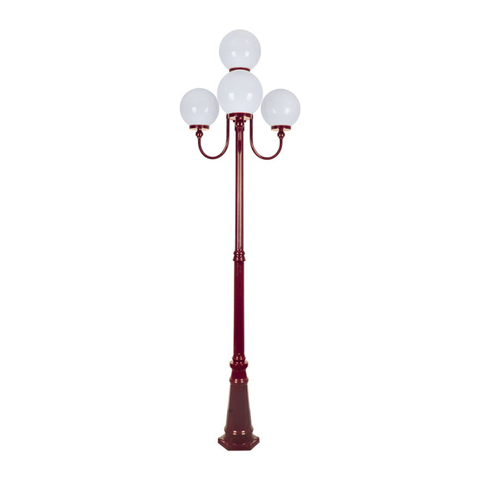 Buy Post Lights Australia Lisbon Post 4 Lights Up Bracket H2500mm W250mm Burgundy Aluminium - 15772