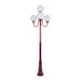 Buy Post Lights Australia Lisbon Post 4 Lights Up Bracket H2500mm W250mm Burgundy Aluminium - 15772