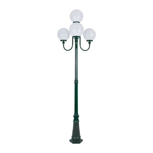 Buy Post Lights Australia Lisbon Post 4 Lights Up Bracket H2500mm W250mm Green Aluminium - 15773