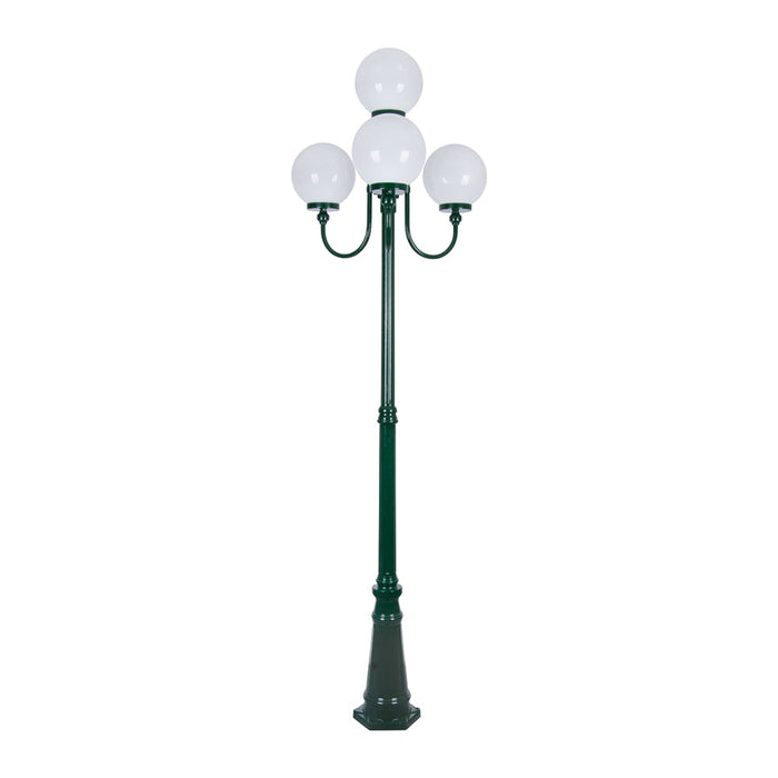 Buy Post Lights Australia Lisbon Post 4 Lights Up Bracket H2500mm W250mm Green Aluminium - 15773
