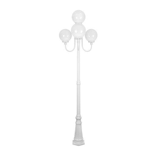 Buy Post Lights Australia Lisbon Post 4 Lights Up Bracket H2500mm W250mm White Aluminium - 15775