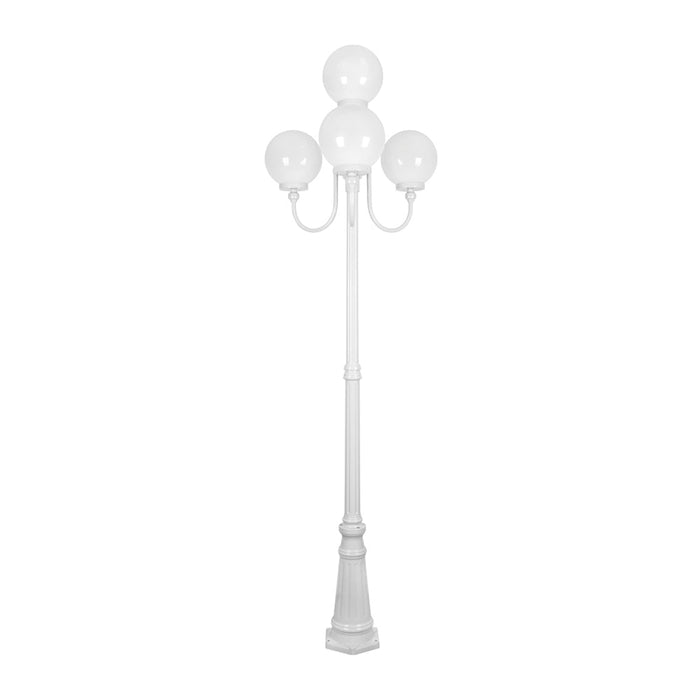 Buy Post Lights Australia Lisbon Post 4 Lights Up Bracket H2500mm W250mm White Aluminium - 15775