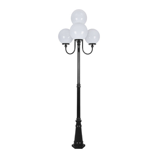 Buy Post Lights Australia Lisbon Post 4 Lights Up Bracket H2500mm W300mm Black Aluminium - 15777