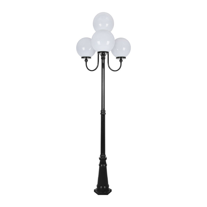 Buy Post Lights Australia Lisbon Post 4 Lights Up Bracket H2500mm W300mm Black Aluminium - 15777
