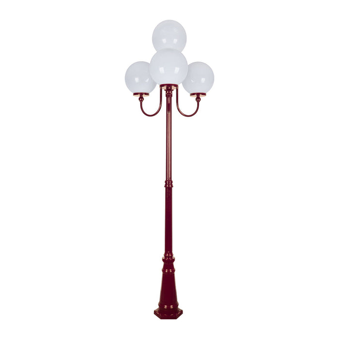 Buy Post Lights Australia Lisbon Post 4 Lights Up Bracket H2500mm W300mm Burgundy Aluminium - 15778