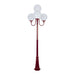 Buy Post Lights Australia Lisbon Post 4 Lights Up Bracket H2500mm W300mm Burgundy Aluminium - 15778