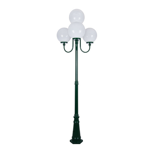 Buy Post Lights Australia Lisbon Post 4 Lights Up Bracket H2500mm W300mm Green Aluminium - 15779