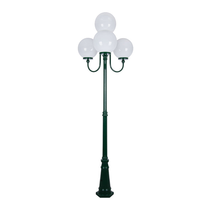 Buy Post Lights Australia Lisbon Post 4 Lights Up Bracket H2500mm W300mm Green Aluminium - 15779