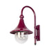 Buy Exterior Wall Lights Australia Monaco Exterior Wall Light Curved Arm H475mm Burgundy Aluminium - 16018