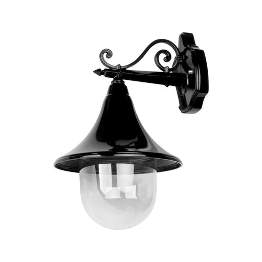 Buy Exterior Wall Lights Australia Monaco Exterior Wall Light Straight Arm Black Aluminium - 15813