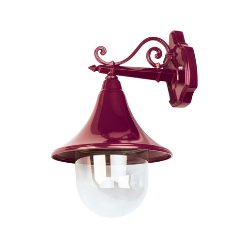 Buy Exterior Wall Lights Australia Monaco Exterior Wall Light Straight Arm Burgundy Aluminium - 15814