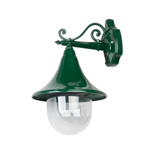 Buy Exterior Wall Lights Australia Monaco Exterior Wall Light Straight Arm Green Aluminium - 15815