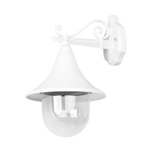 Buy Exterior Wall Lights Australia Monaco Exterior Wall Light Straight Arm White Aluminium - 15817