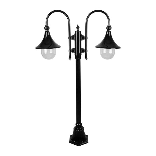 Buy Post Lights Australia Monaco Post 2 Lights H1400mm Black Aluminium - 15825